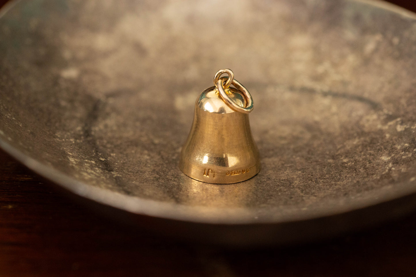 Gold Bell Pendant — view 3