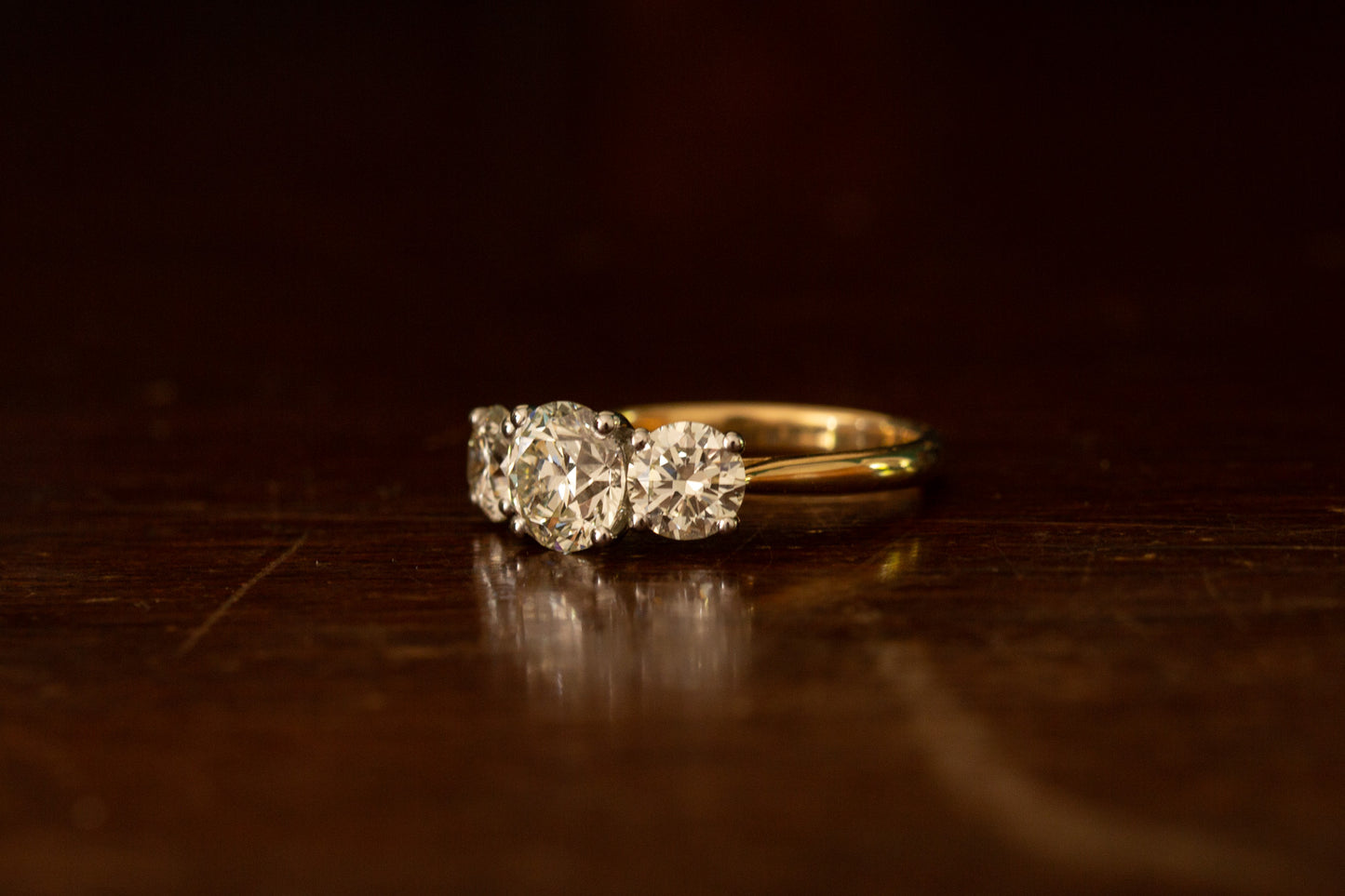 Brilliant Cut Diamond Three Stone Ring