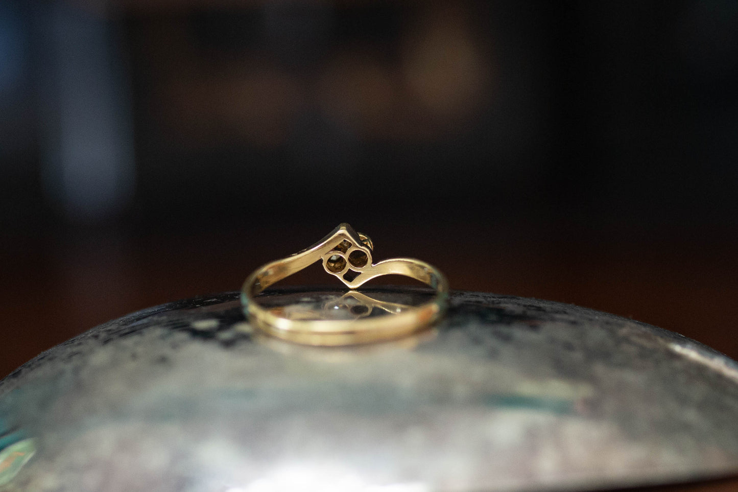 Antique Diamond Twist Ring — view 3