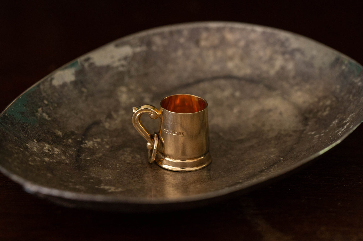 Gold Tankard Pendant — view 4