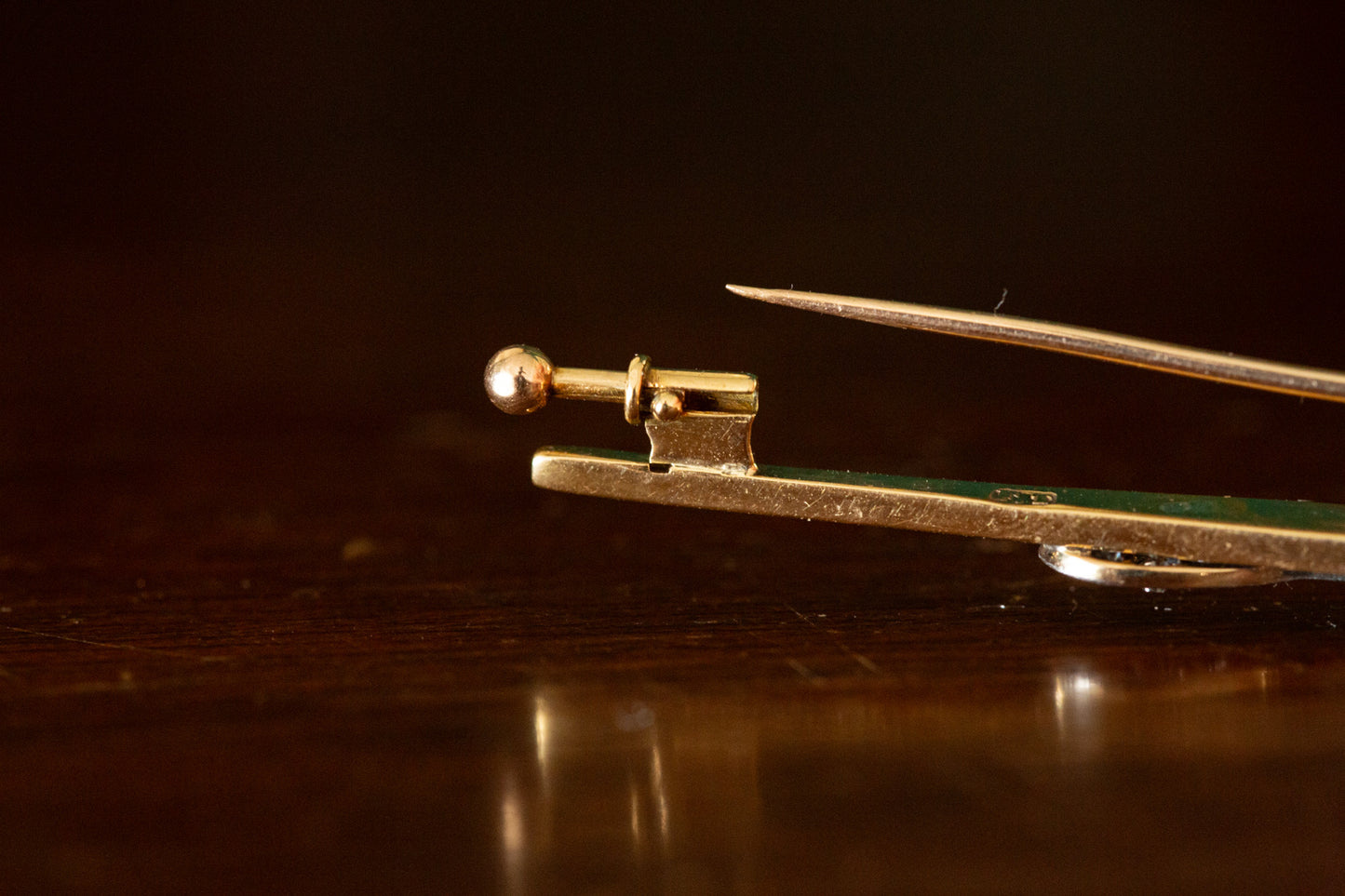 Art Deco Old Cut Diamond Set Bar Brooch