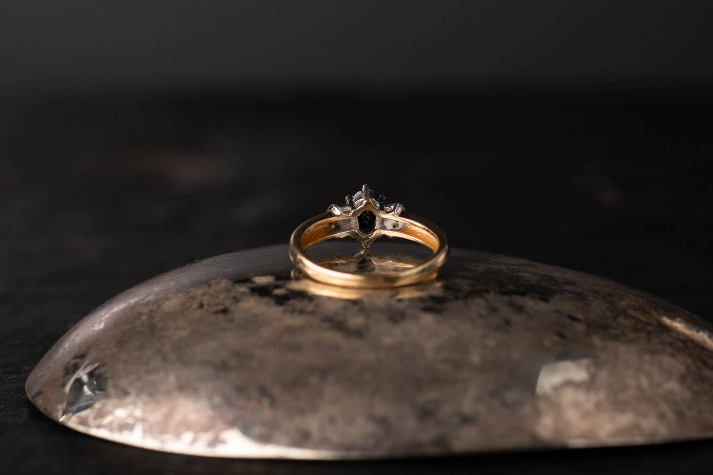 9ct Yellow Gold Sapphire & Diamond Ring — view 4