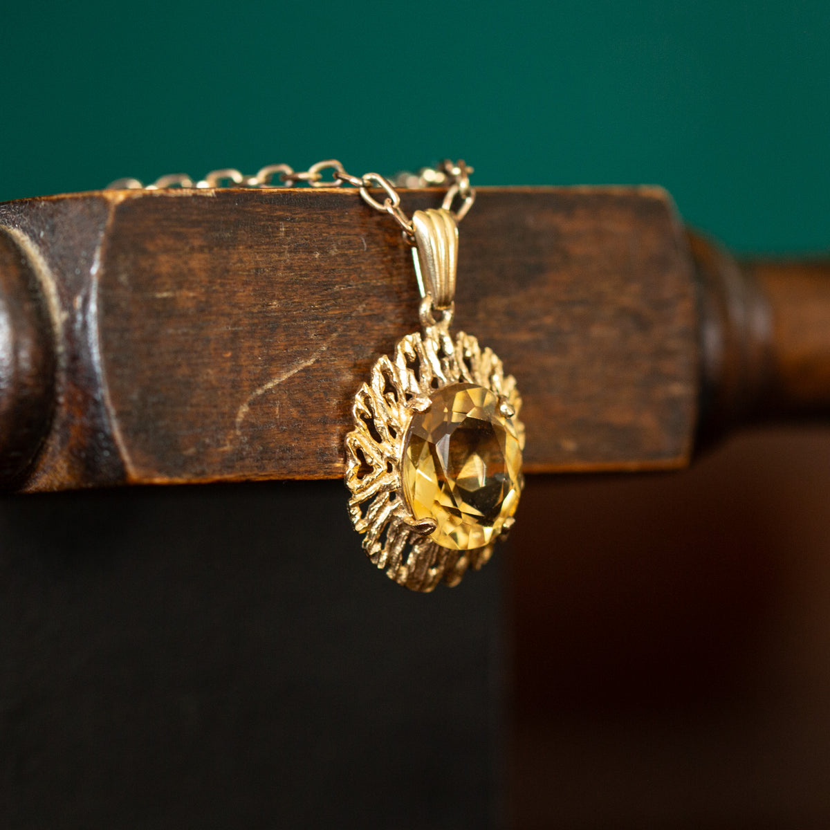 Gold and Citrine Pendant