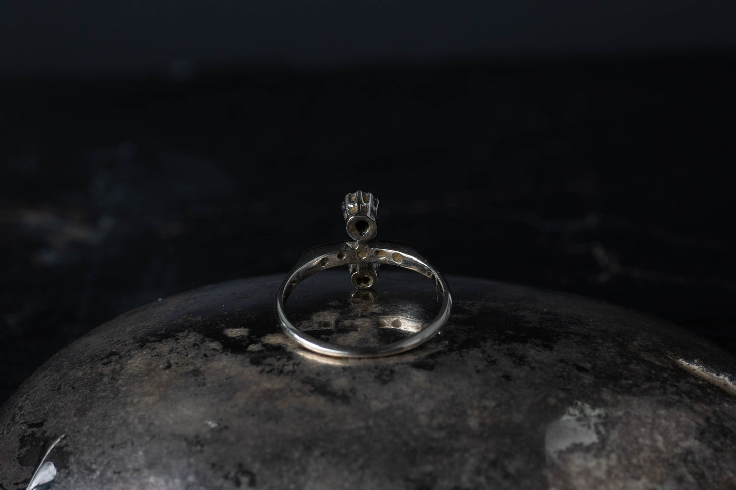 Art Deco Diamond Two Stone Ring