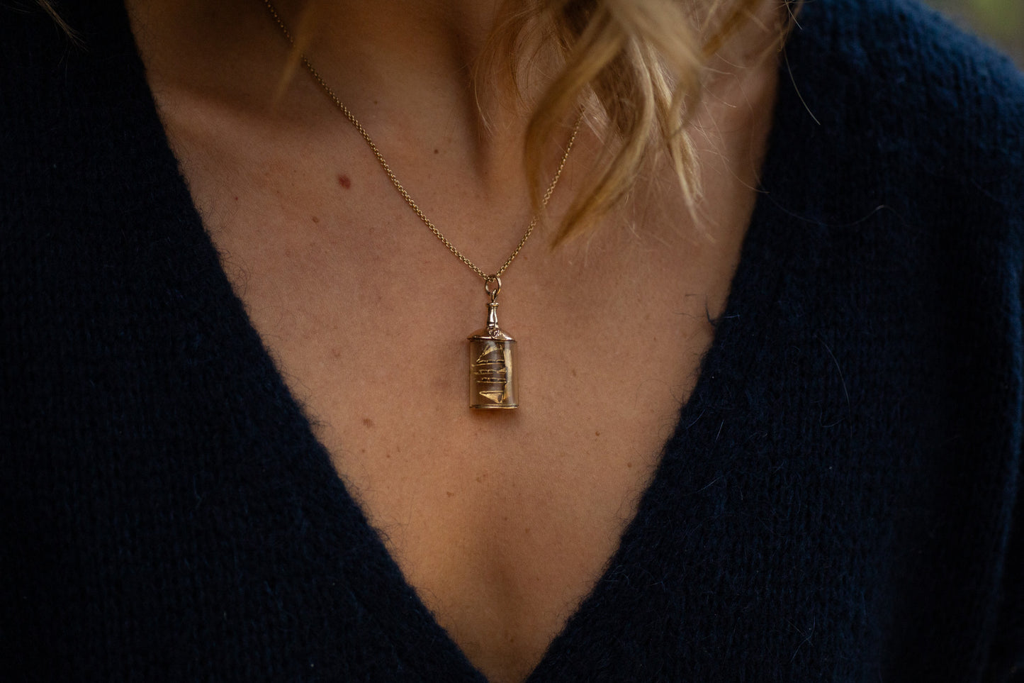 Ship in a Bottle Pendant
