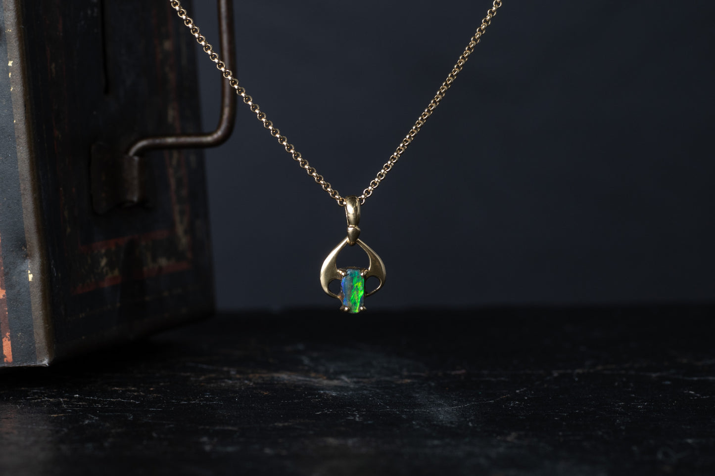 Opal Doublet Pendant — view 2