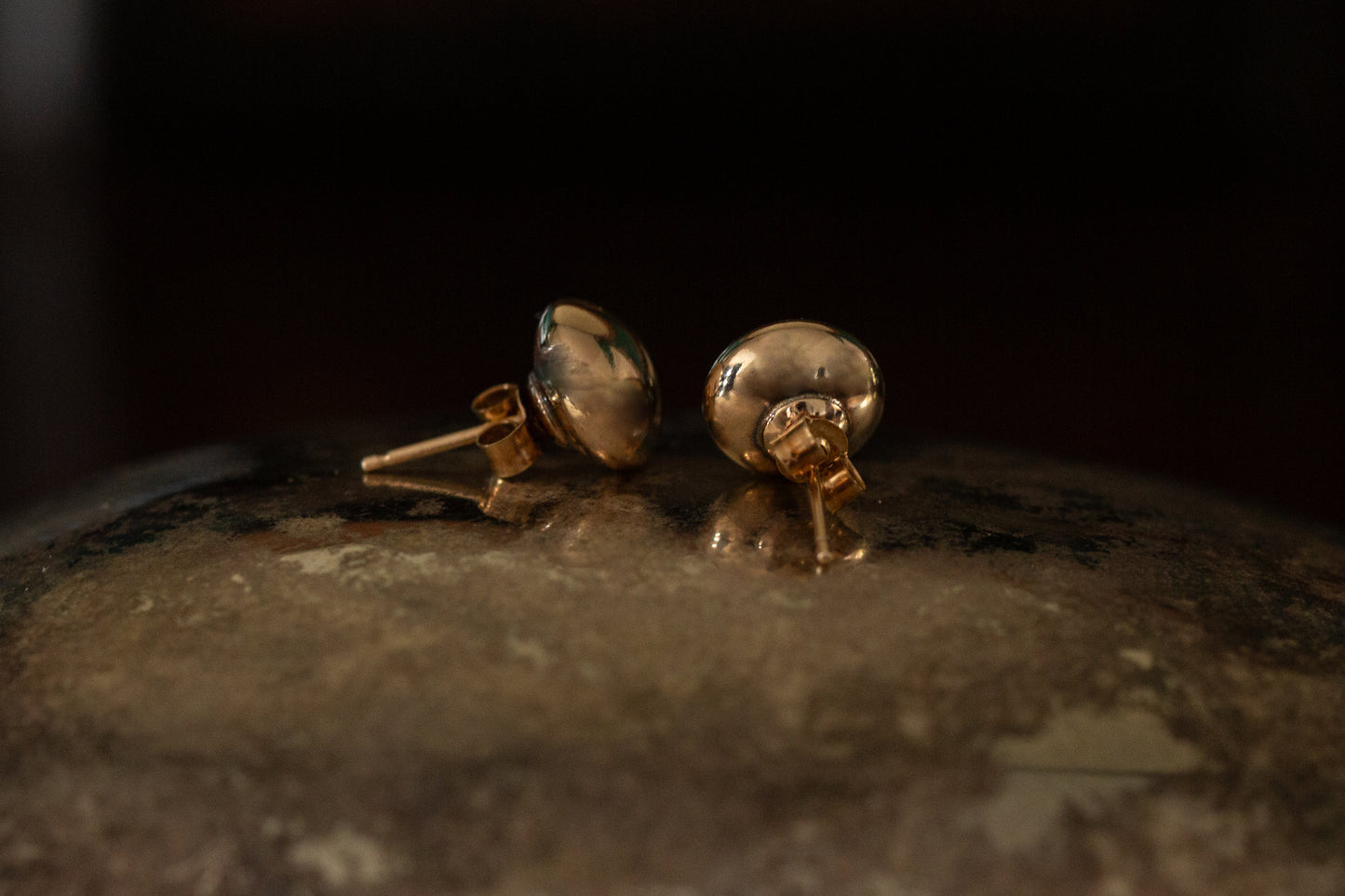 Button Stud Earrings
