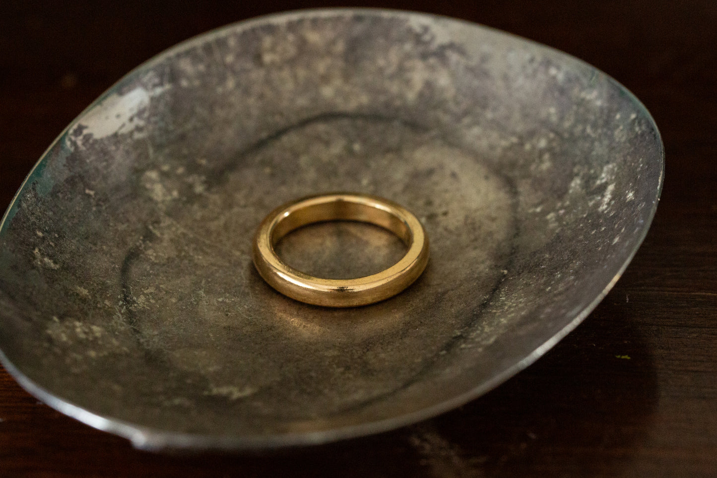 Gold Wedding Band — view 2