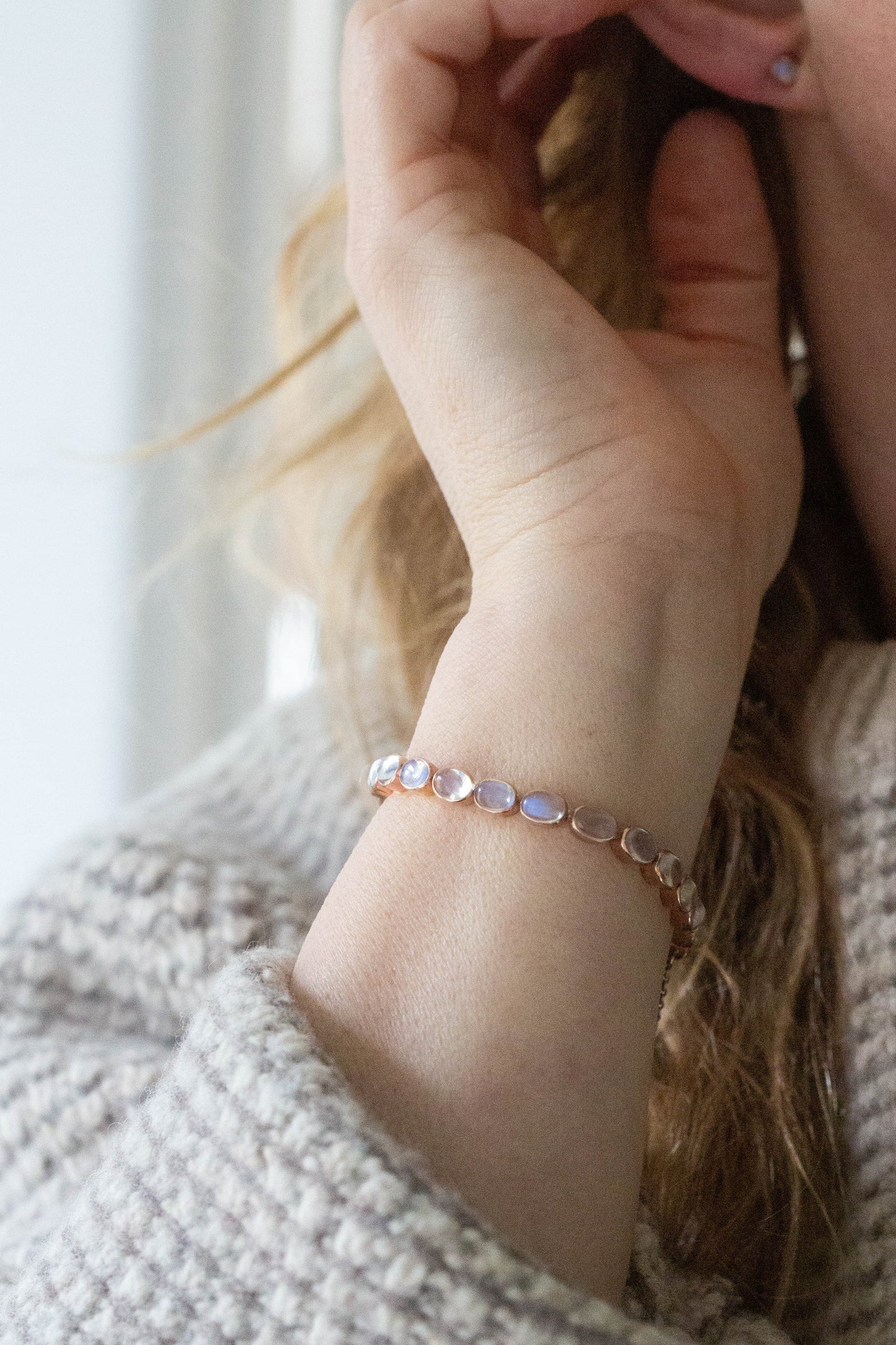 Oval Moonstone Bracelet — view 2