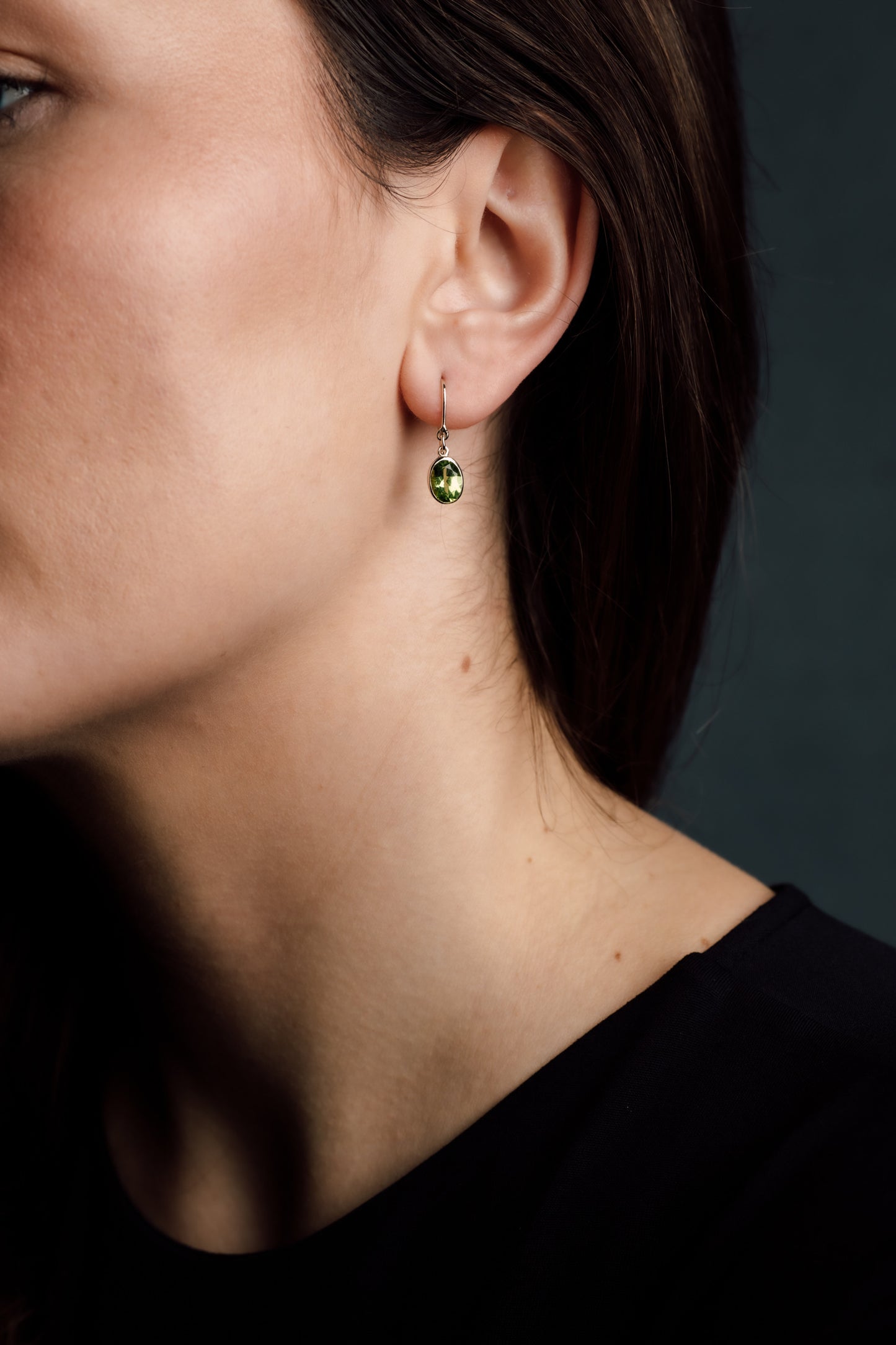 Peridot Hook Earrings — view 5