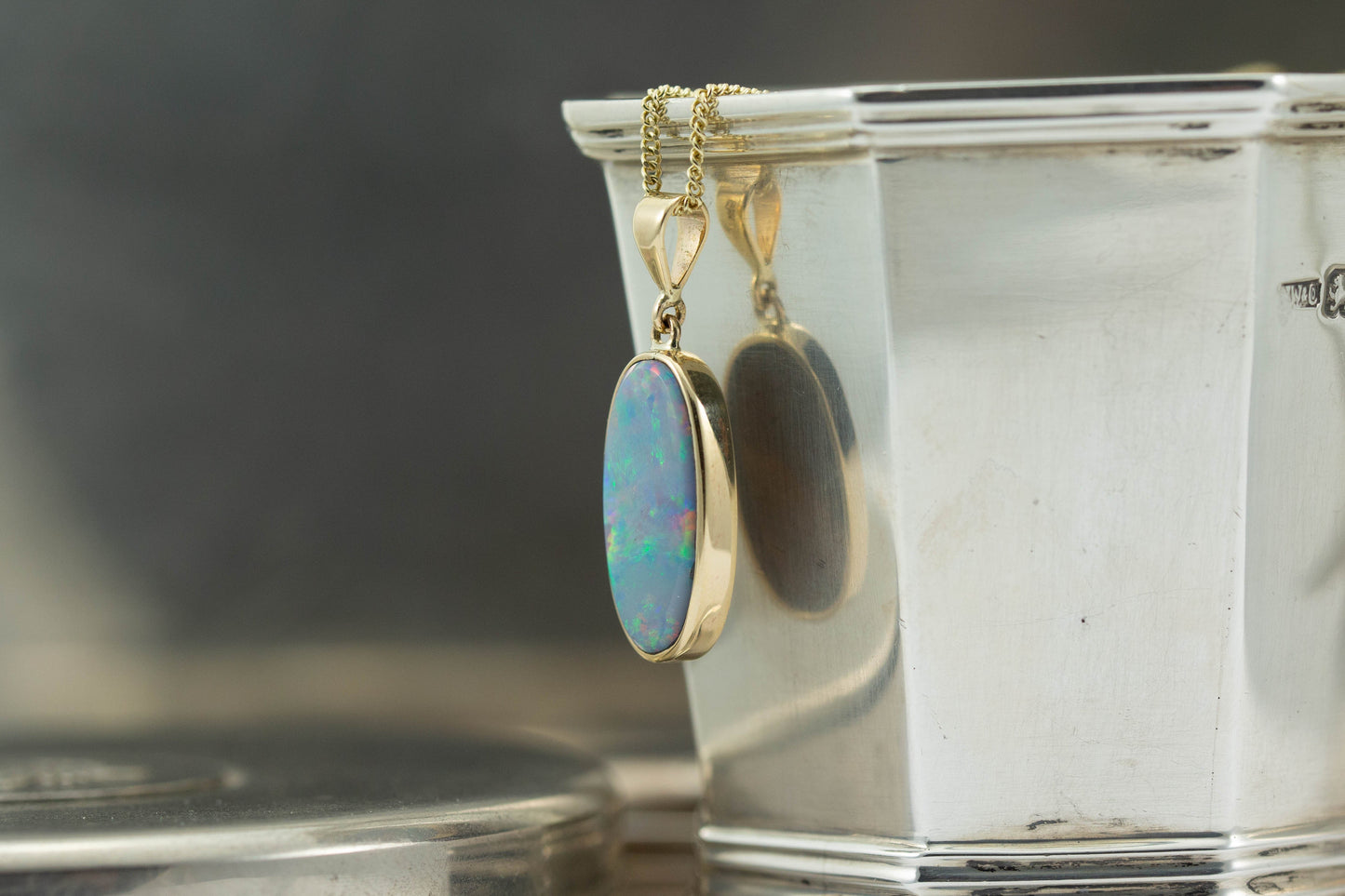 Opal Doublet Pendant — view 3