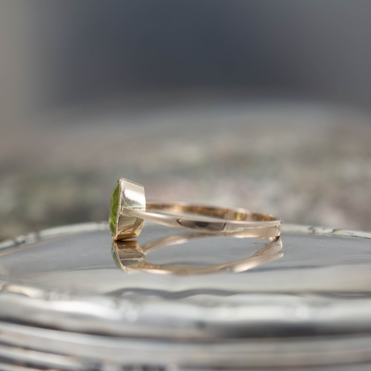 Peridot Solitaire Ring — view 6