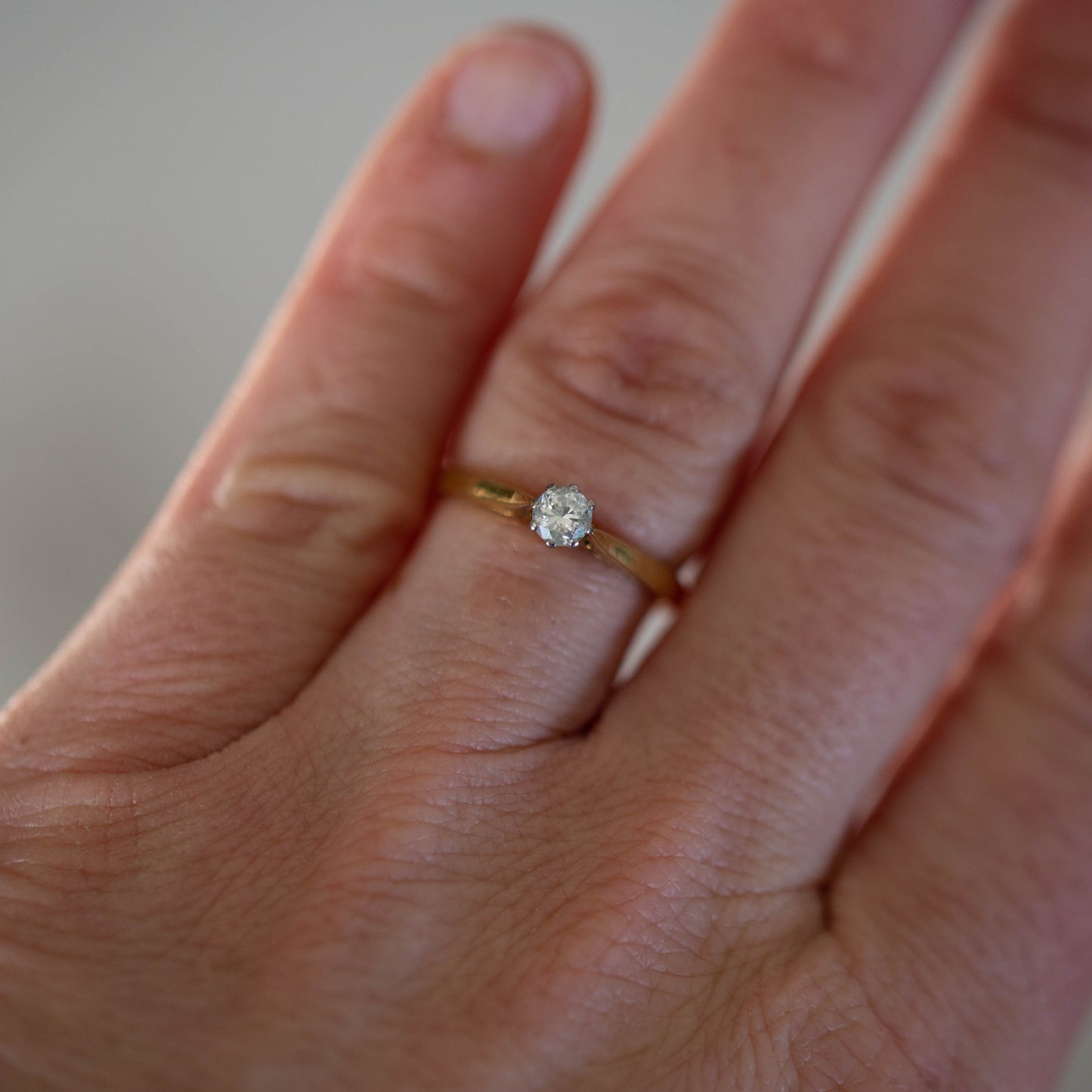 Diamond Solitaire Ring — view 7