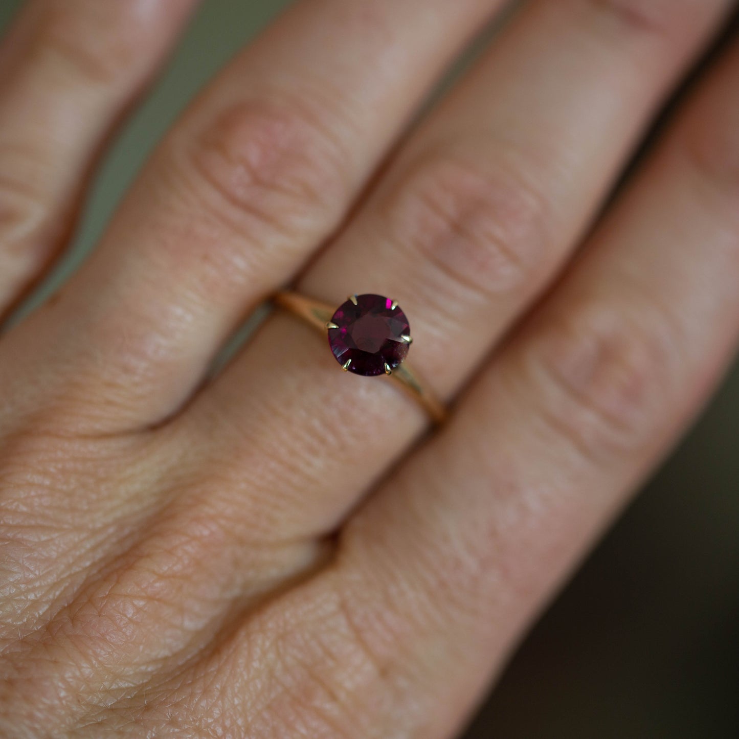 Pink Tourmaline Solitaire Ring — view 6