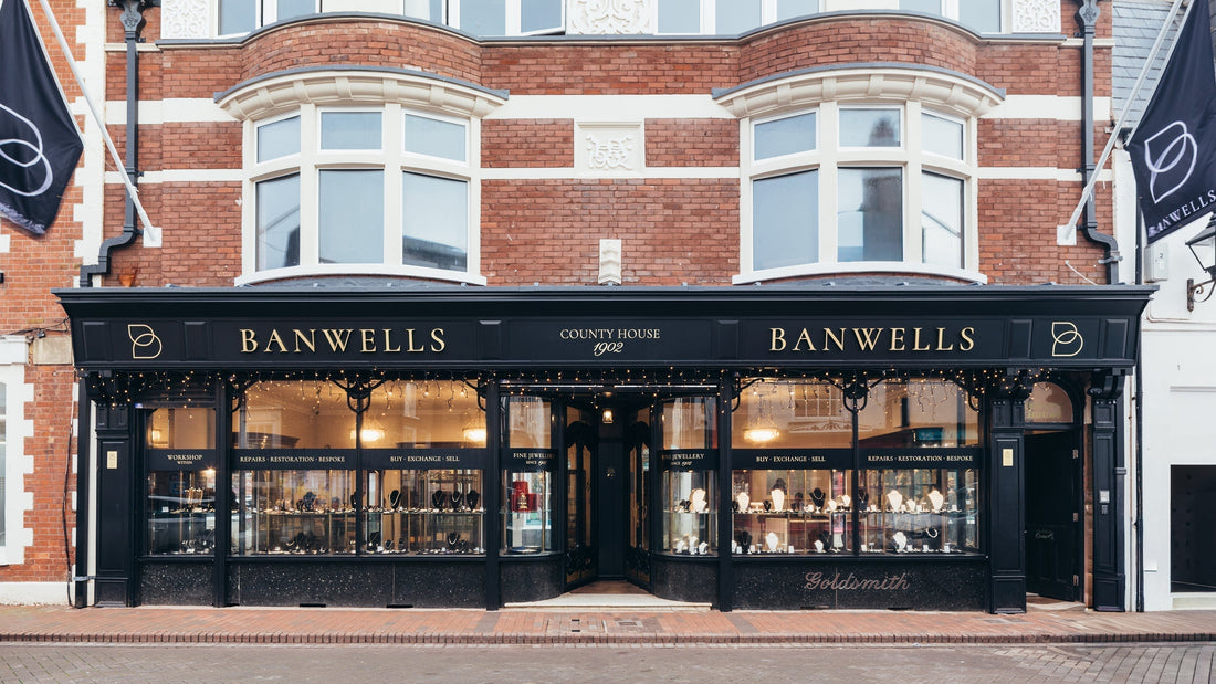 The Banwells shop front at County House on New Street, Sidmouth