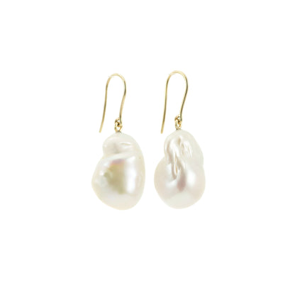 Large Baroque Pearl Drop Earrings
