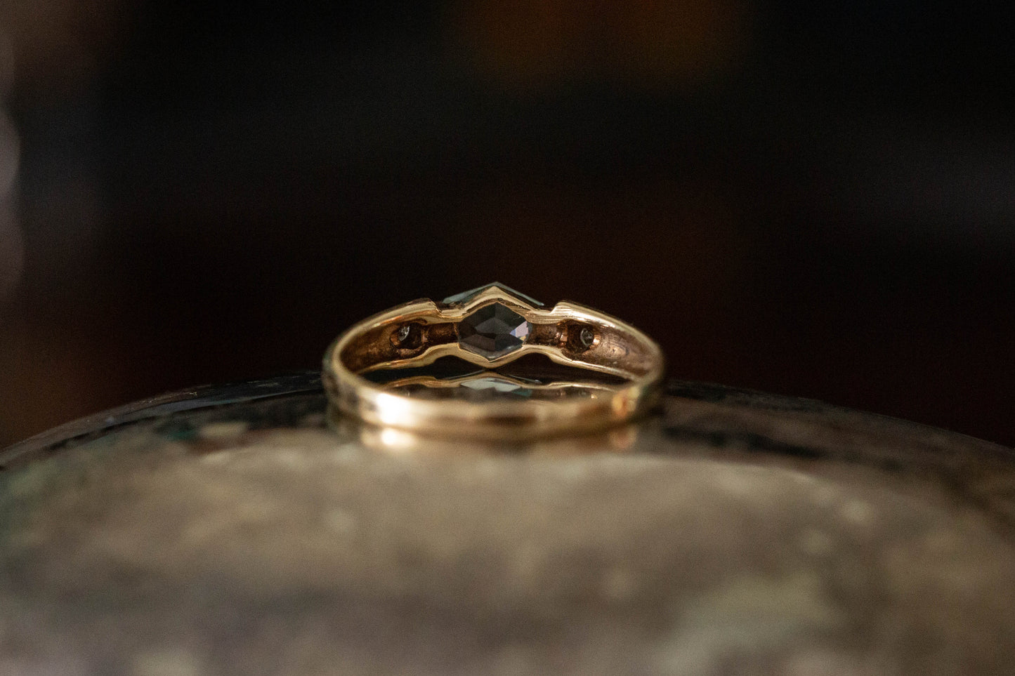 Aquamarine and Diamond Ring — view 3