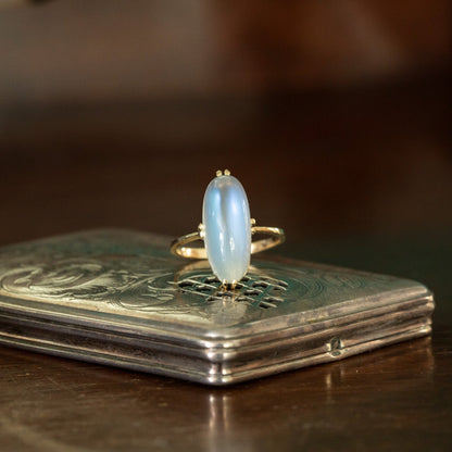 Large Moonstone Solitaire Ring