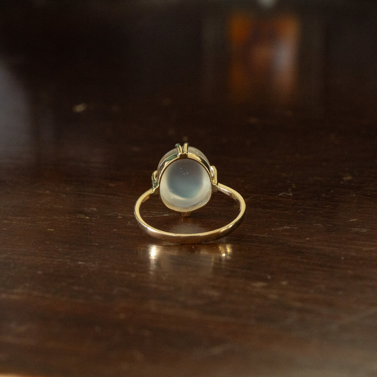 Large Moonstone Solitaire Ring