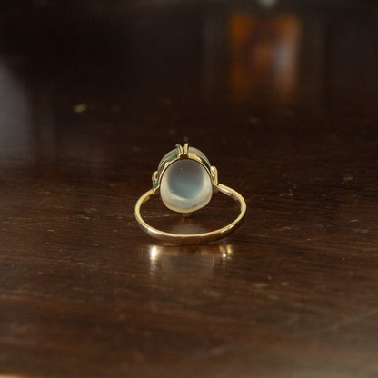 Large Moonstone Solitaire Ring