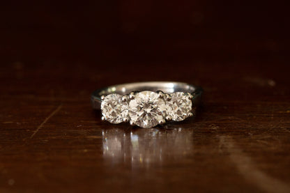 Brilliant Cut Diamond Three Stone Ring