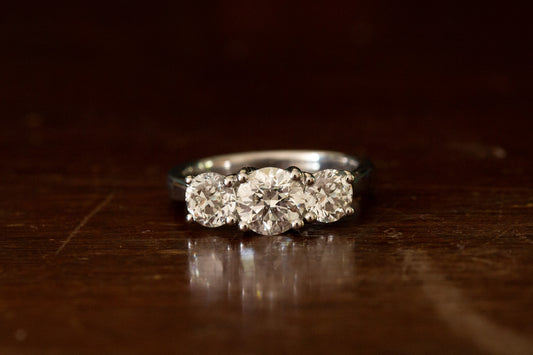 Brilliant Cut Diamond Three Stone Ring