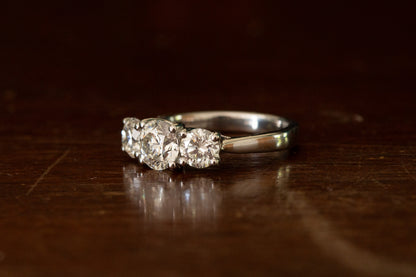 Brilliant Cut Diamond Three Stone Ring