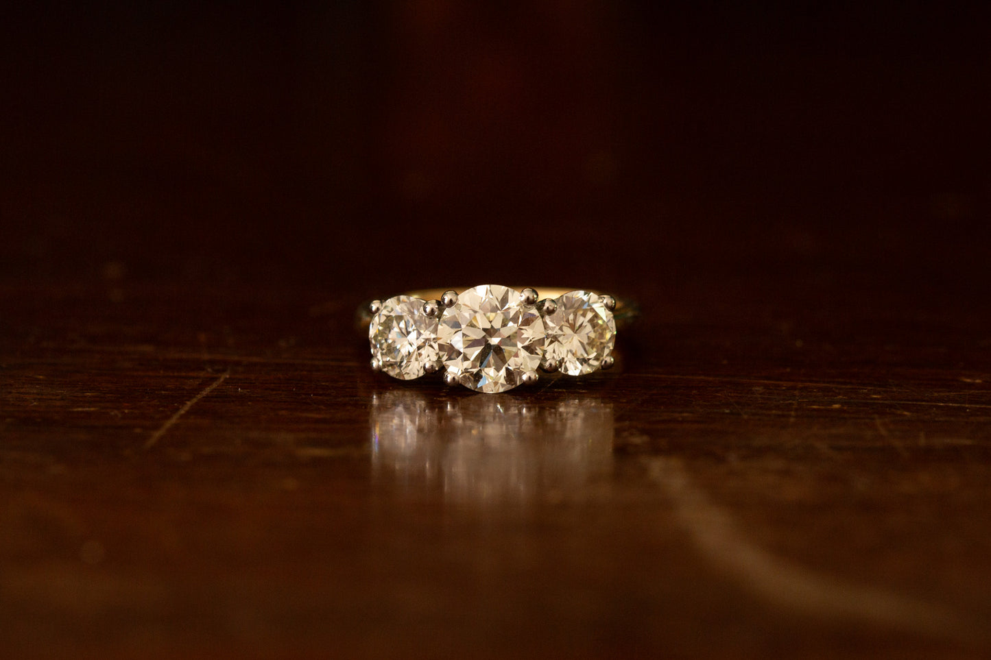 Brilliant Cut Diamond Three Stone Ring