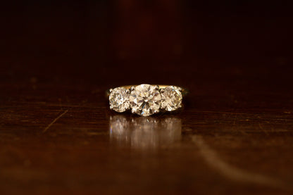 Brilliant Cut Diamond Three Stone Ring