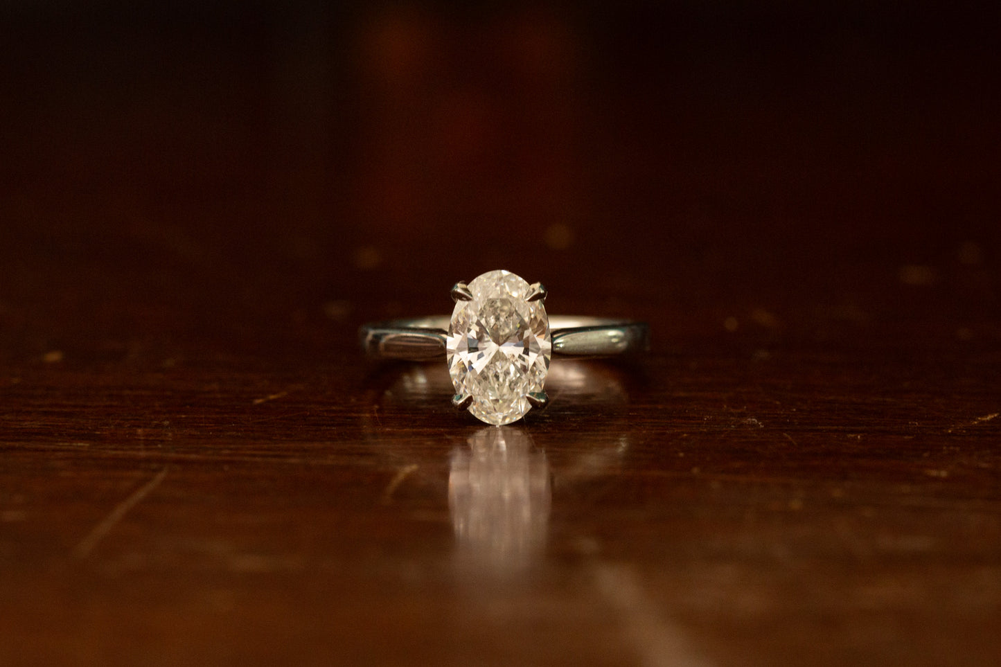 Oval Cut Diamond Solitaire Ring