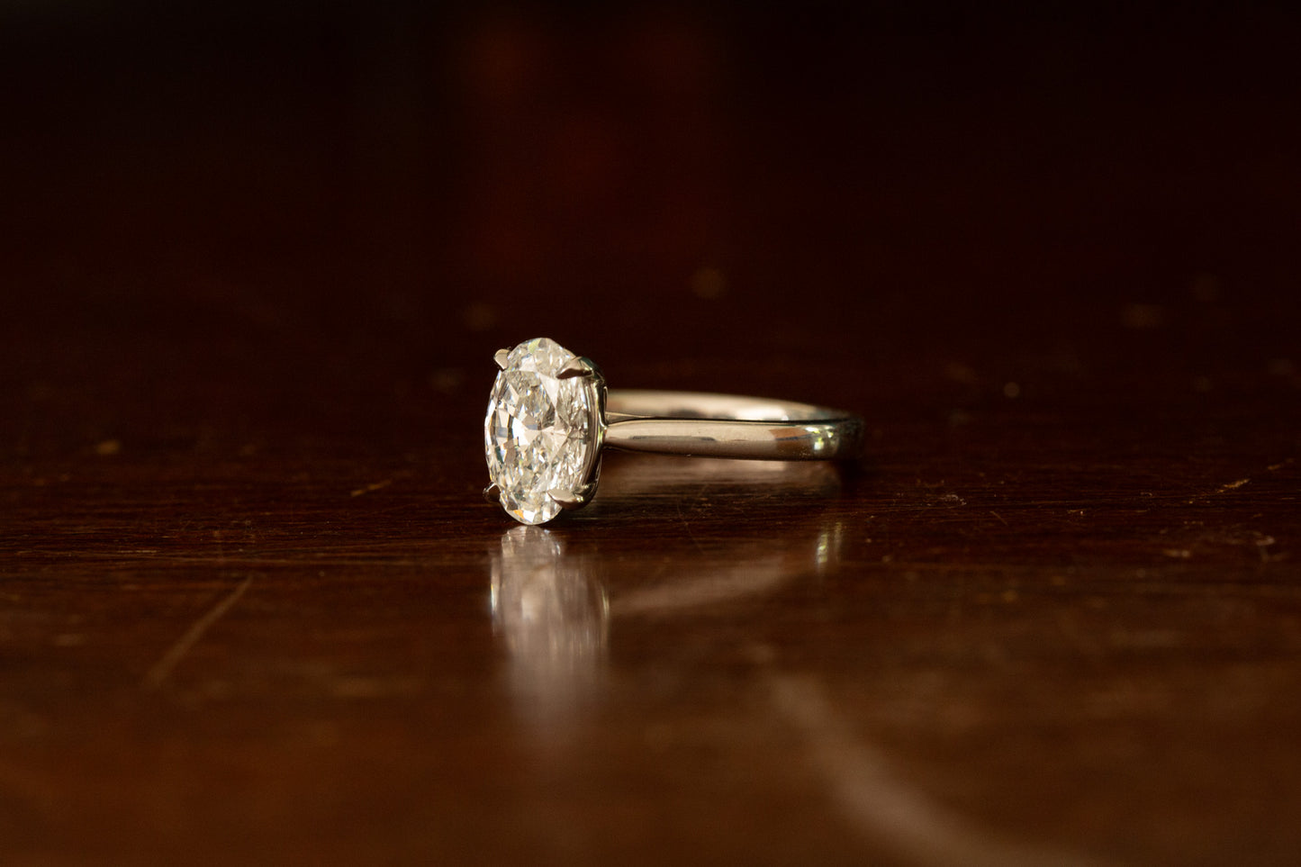 Oval Cut Diamond Solitaire Ring