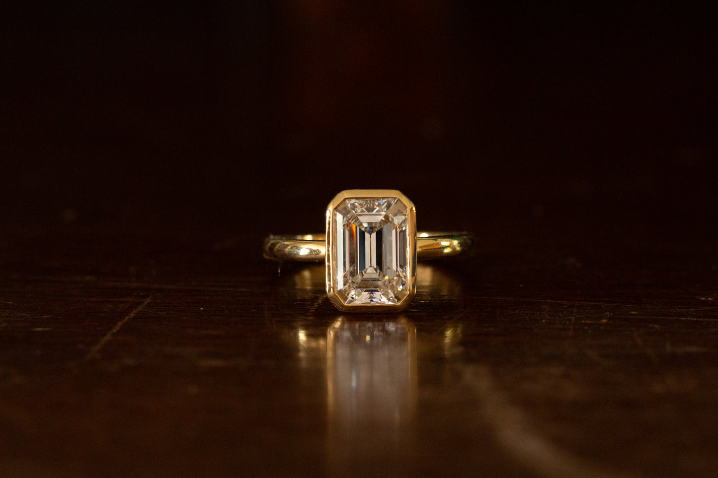 Emerald Cut Diamond Solitaire Ring