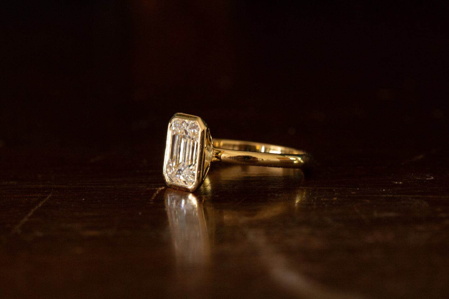 Emerald Cut Diamond Solitaire Ring