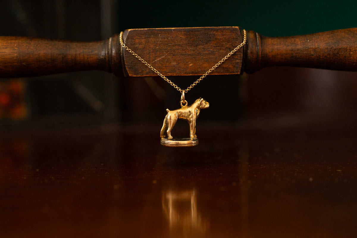 Dog Fob with Onyx Base