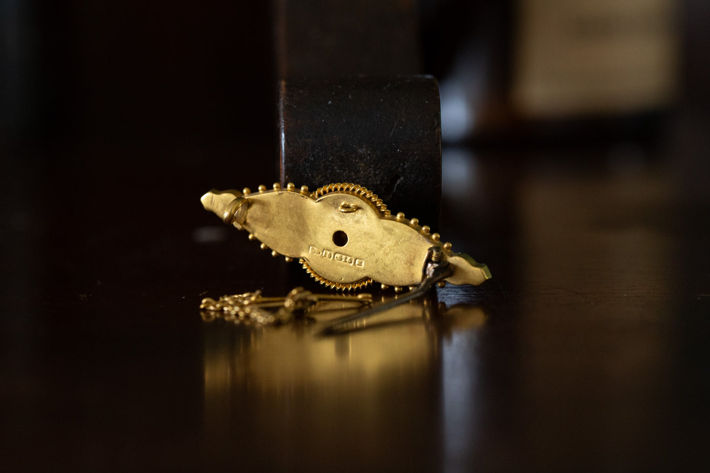 Victorian Bar Brooch with Seed Pearls
