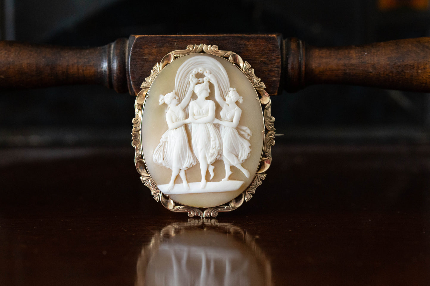 Large Oval Cameo Brooch