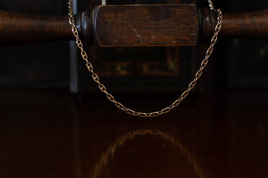 9ct Yellow Gold Belcher & Pierced Rectangular Link Chain