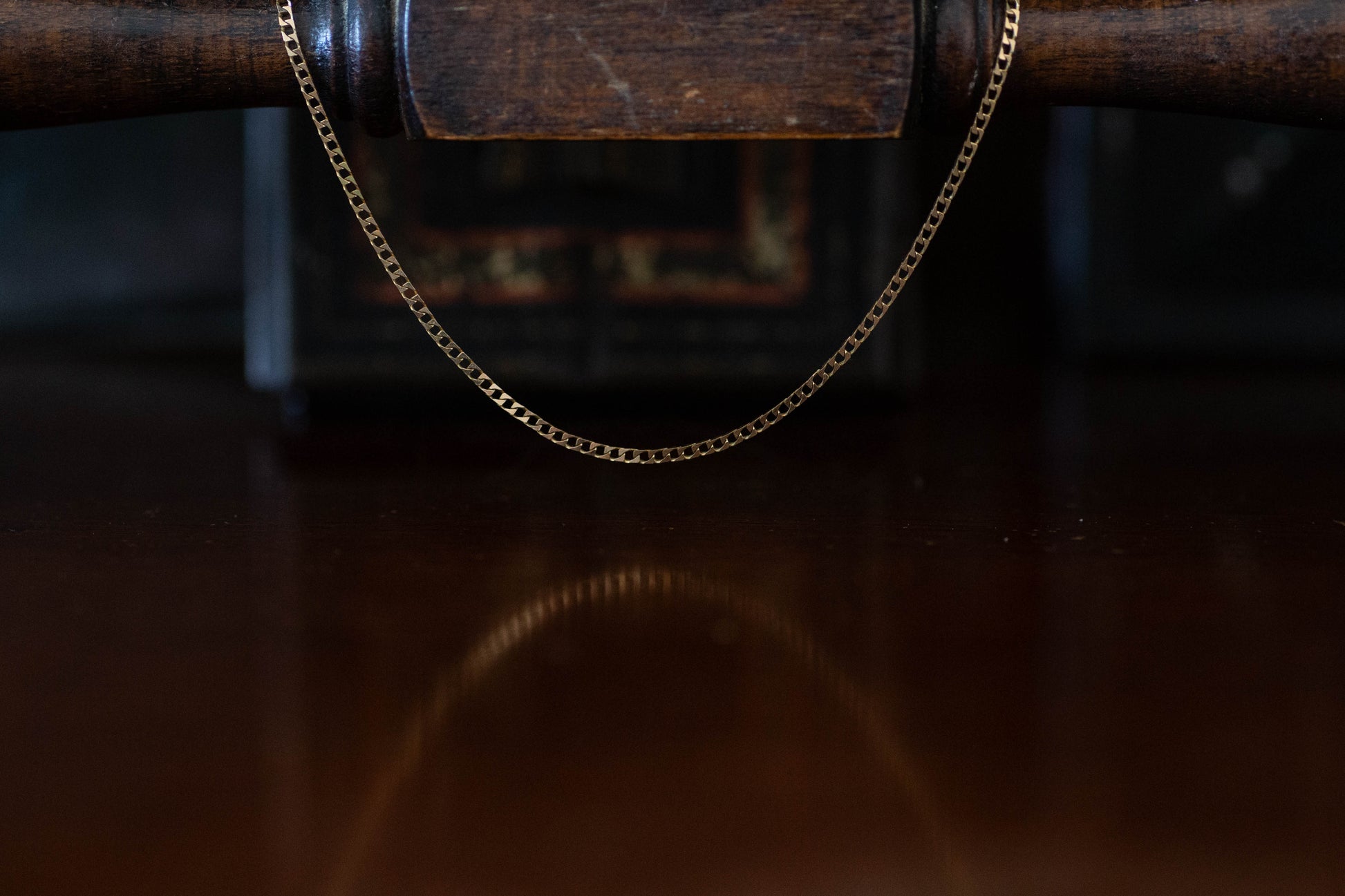 9ct Yellow Gold Fine Flat Curb Link Chain