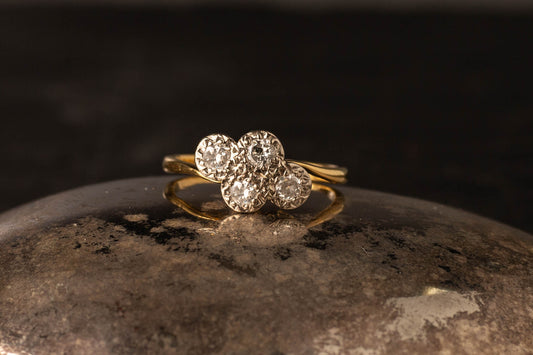 Diamond Four Stone Cluster Ring