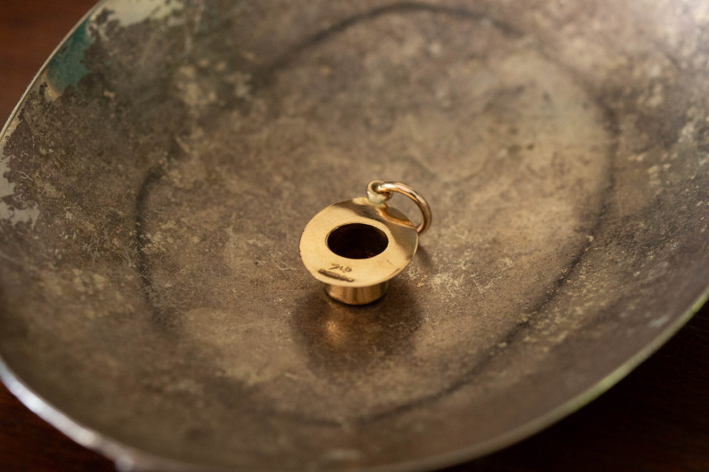 Gold Hat Pendant — view 2