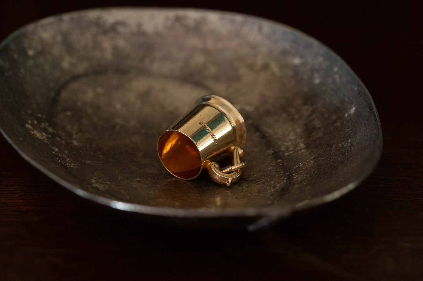 Gold Tankard Pendant — view 3