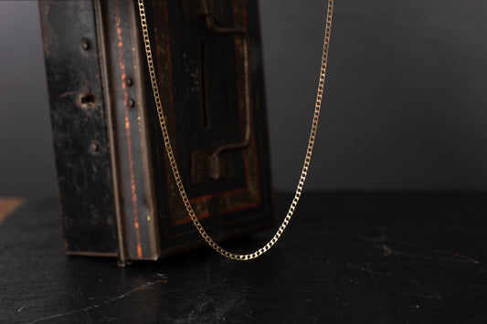 9ct Yellow Gold Flat Curb Link Chain