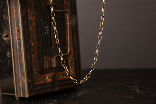 9ct Yellow Gold Oval Belcher Link Chain