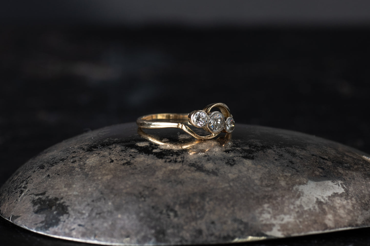 Antique Diamond Twist Ring