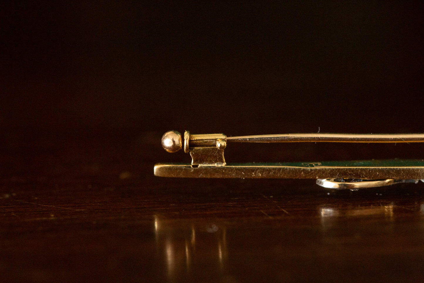 Art Deco Old Cut Diamond Set Bar Brooch