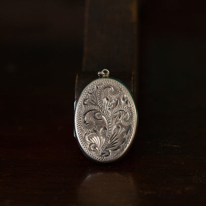 Large Oval Solid Silver Locket