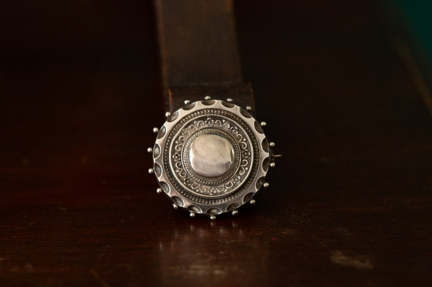 Victorian Silver Mourning Brooch