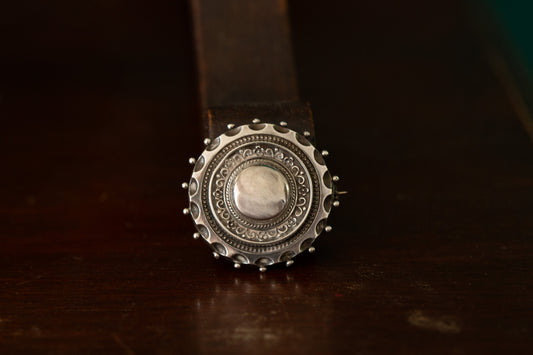 Victorian Silver Mourning Brooch
