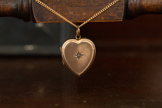Antique Diamond Set Heart Locket
