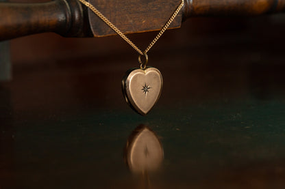 Antique Diamond Set Heart Locket